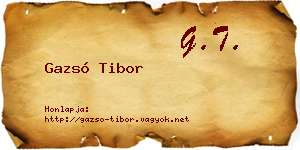 Gazsó Tibor névjegykártya